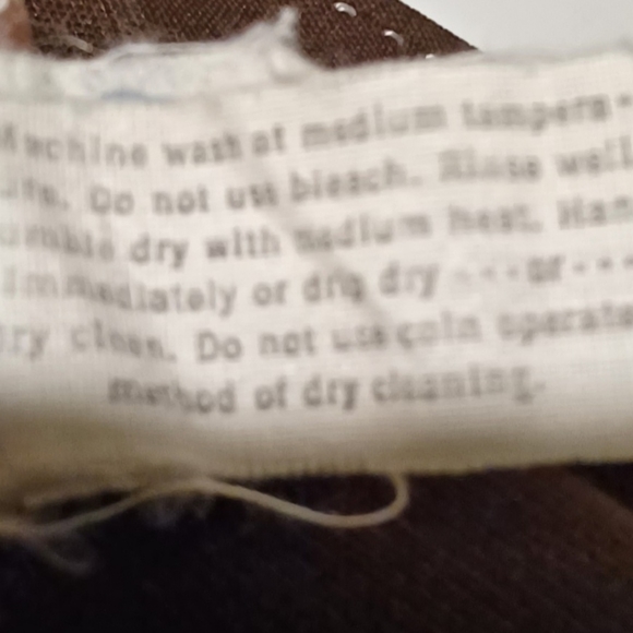 ACT lll Vintage Shirt Jacket Polyester Brown & Whote Button Cuff Small - Picture 13 of 13